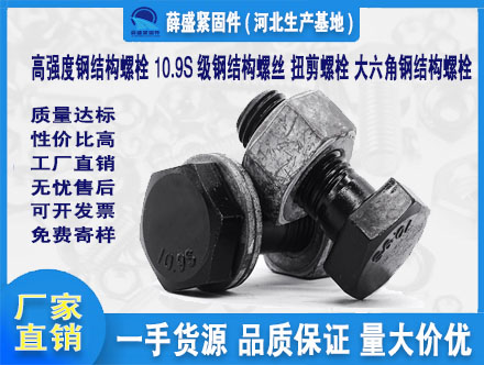 高強(qiáng)度鋼結(jié)構(gòu)螺栓 10.9S級(jí)鋼結(jié)構(gòu)螺絲 扭剪螺栓 大六角鋼結(jié)構(gòu)螺栓